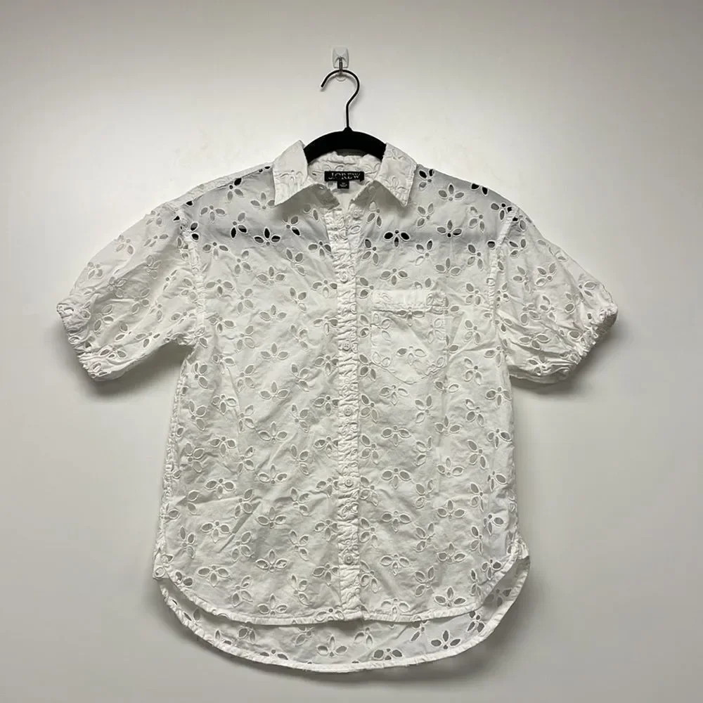 J. Crew Spring garden top in eyelet*